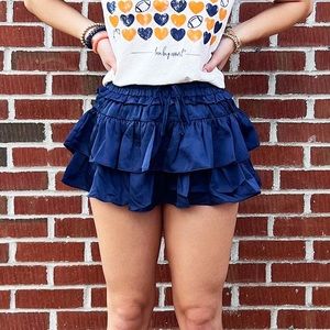IJHTHI Navy Ruffled Skort